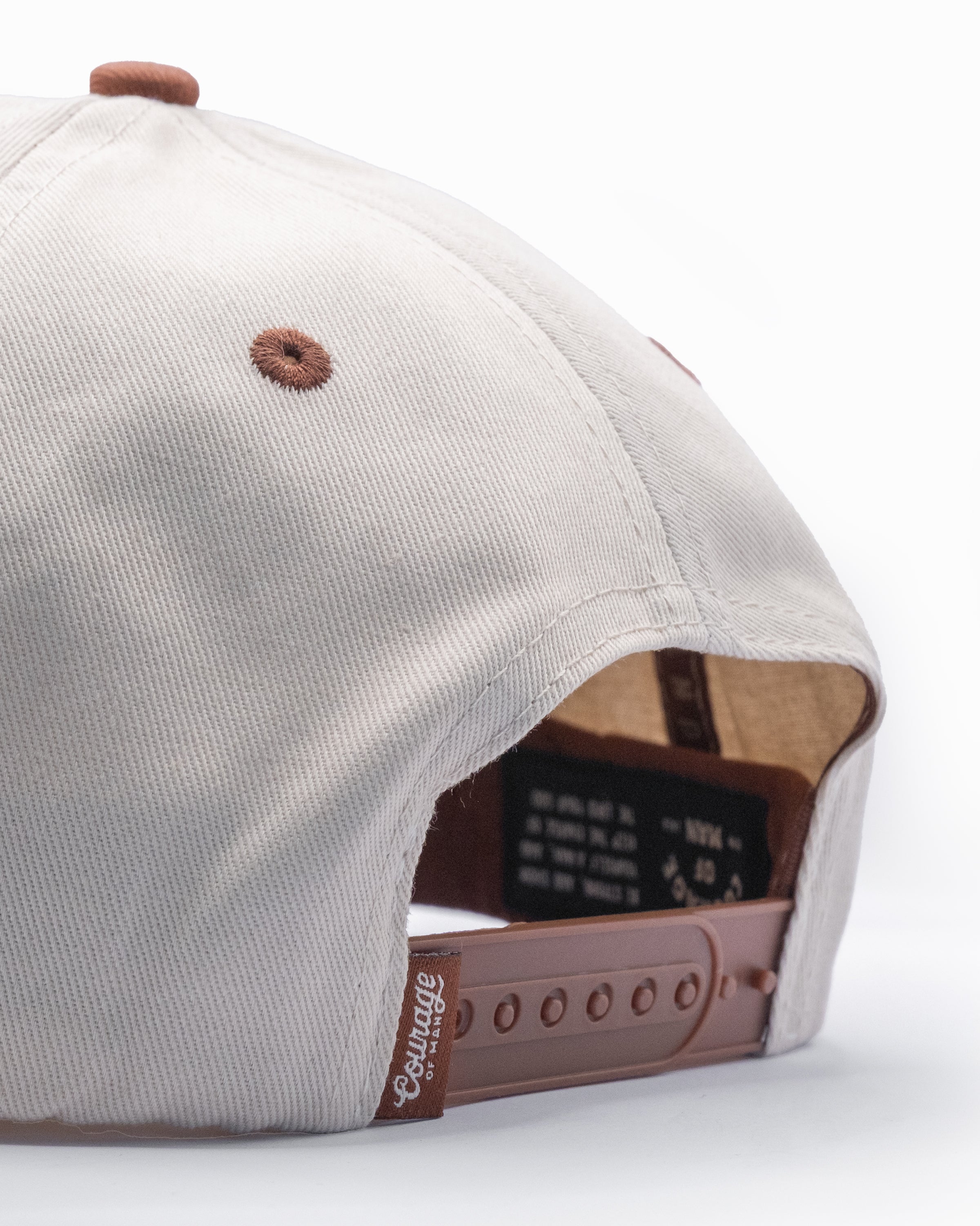 The Brand Cap – Off White / Brown