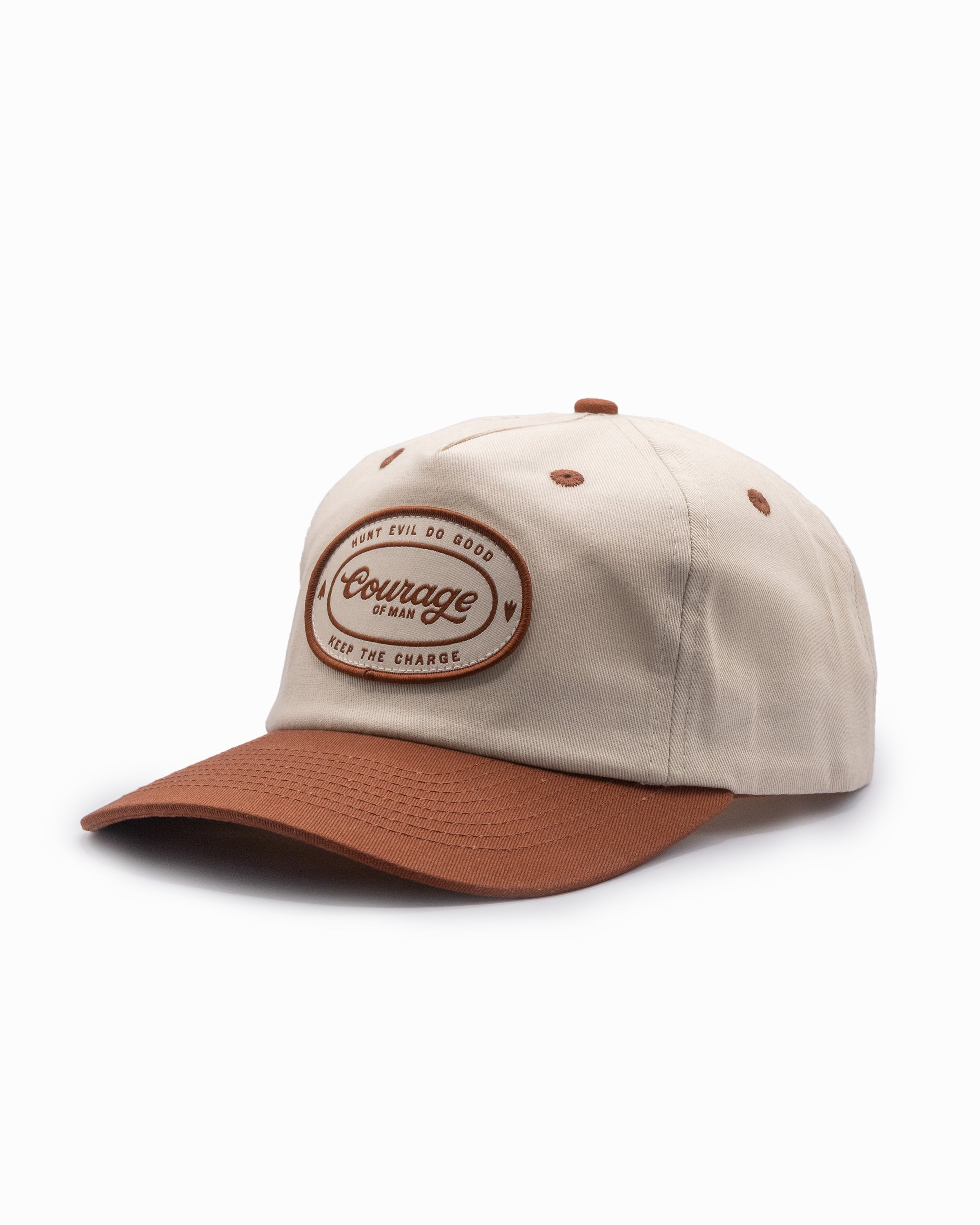 The Brand Cap – Off White / Brown
