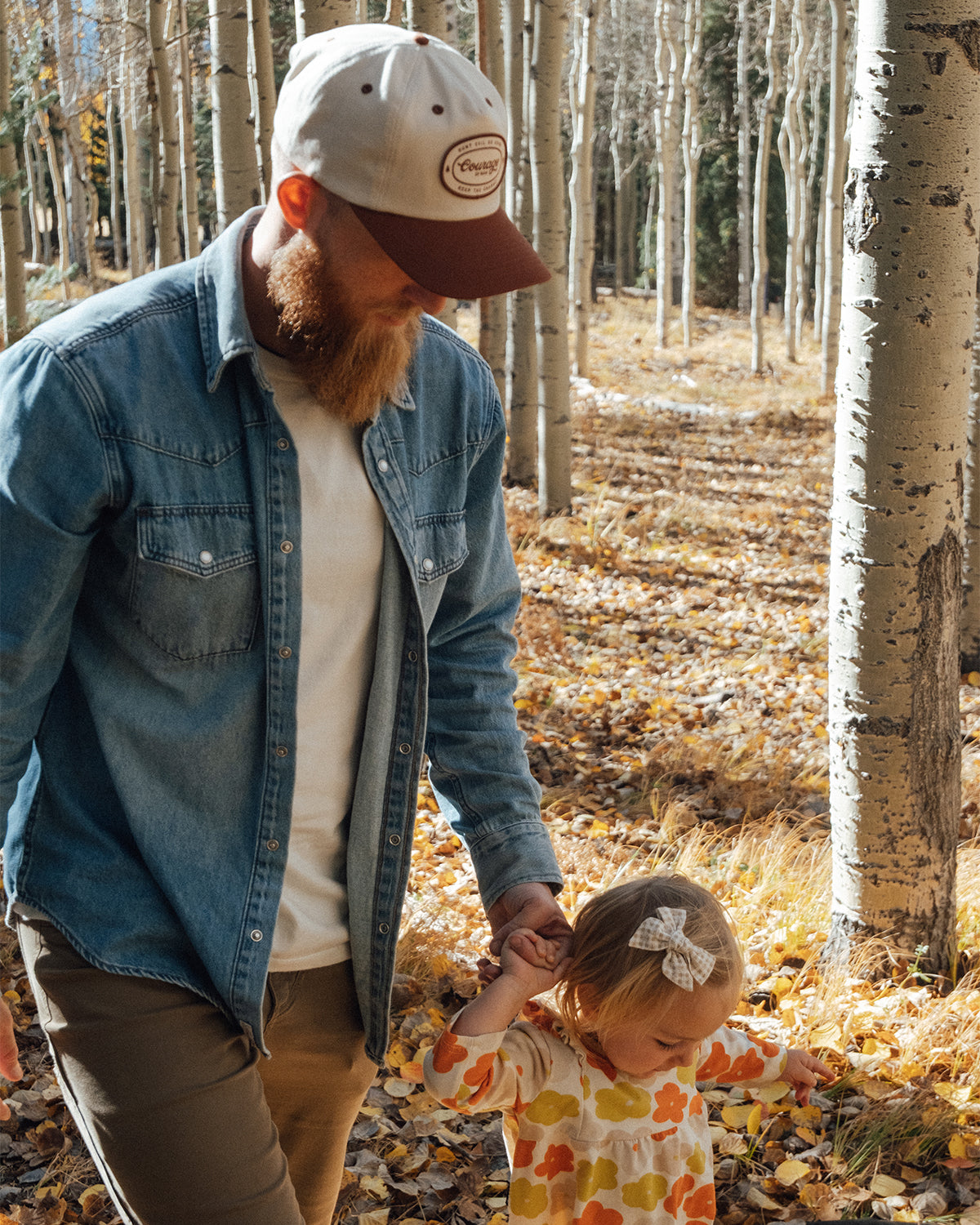 The Brand Cap – Off White / Brown